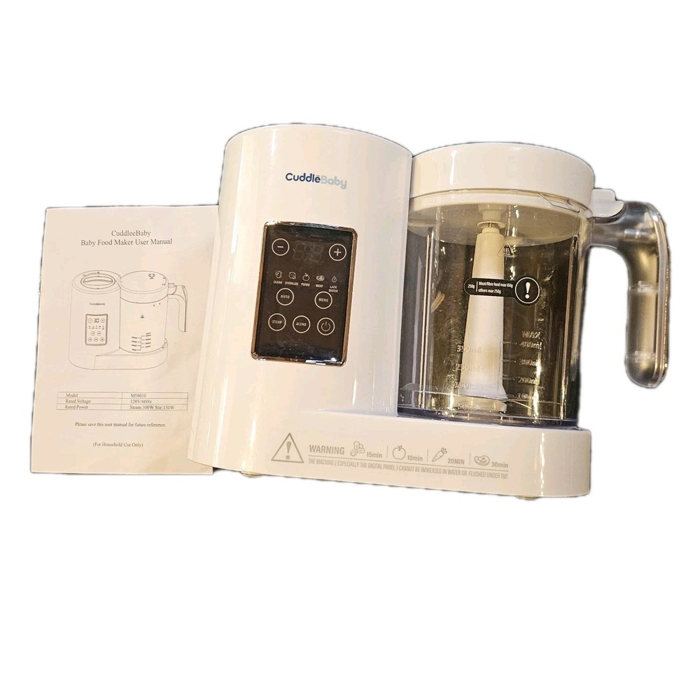 Cuddlee Baby Food Maker/Steamer/Food Processor/Puree/Blender White Model M58010
